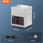 VEVOR 1.3L Ultrasonic Cleaning Machine with Timer