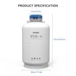 NANBEI 6L Liquid Nitrogen Cryogenic Dewar Tank
