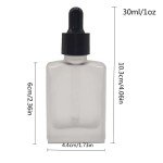 1 oz Square Glass Bottle for Essential Oils (12PCS)