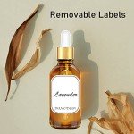 Amber Glass Dropper Bottles with Golden Caps - 2 Pack