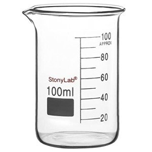 Stonylab 100 ml Graduated Glass Beaker with Spout