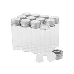 15ml Glass Vials with Screw Caps, 12 Pack