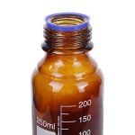 10 Pack of 250ml Amber Glass Lab Bottles