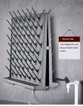 52-Peg Black Lab Drying Rack - Bench or Wall-Mount