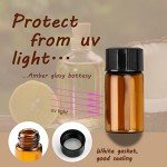 50 Pcs 3ml Amber Glass Storage Vials