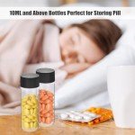 100 Glass Sample Vials with Black Screw Caps