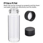 100 Glass Sample Vials with Black Screw Caps