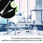 5PCS Clear Glass Test Tubes with 2 Brushes