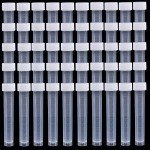 50 Pack 10ml White Plastic Test Tubes with Caps