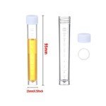 50 Pack 10ml White Plastic Test Tubes with Caps