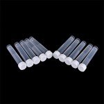 50 Pack 10ml White Plastic Test Tubes with Caps