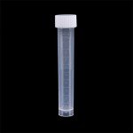 50 Pack 10ml White Plastic Test Tubes with Caps