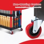 MaxWorks 50886 3-Shelf Rolling Utility Cart