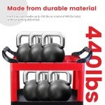 MaxWorks 50886 3-Shelf Rolling Utility Cart