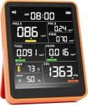 9-in-1 Portable Air Quality Monitor - Sun Orange