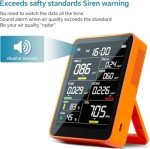 9-in-1 Portable Air Quality Monitor - Sun Orange