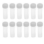 12-Pack 25ml Clear Plastic Sample Bottles with Caps