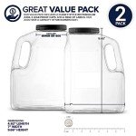 Wide Mouth Gallon Jugs with Handle - 2 Pack