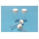 12-Pack 25ml Clear Plastic Sample Bottles with Caps