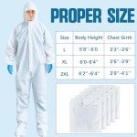 TrelaCo 25 Set Disposable Hazmat Suit with Gloves