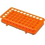 50 Plastic Test Tubes with Cork Stoppers and Rack