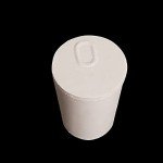 White Tapered Rubber Stoppers for Lab Tubes - 5 Pack