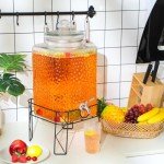 Honeydak 4.6 Gallon Glass Drink Dispenser with Stand