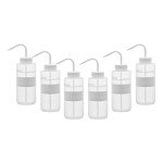 EISCO 6PK 1000ml Chemical Wash Bottles, No Label