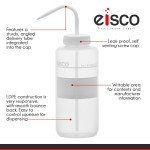EISCO 6PK 1000ml Chemical Wash Bottles, No Label