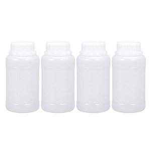 Wide Mouth PE Plastic Lab Reagent Bottle, 8.4oz