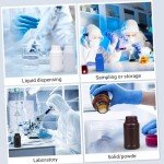 Wide Mouth PE Plastic Lab Reagent Bottle, 8.4oz