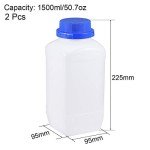 Plastic 1500ml Lab Reagent Bottle - 2 Pack