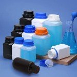 5-Pack 1000ml Plastic Lab Chemical Reagent Bottles