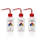 Maccx 500ml Acetone Narrow Mouth Wash Bottles - 3 Pack