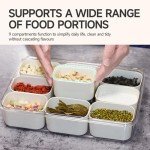 Guermok 9-Compartment Snack Container with Lid