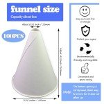 100 Disposable Paper Funnels for Oil, 6oz