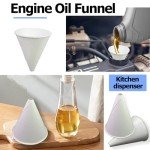 100 Disposable Paper Funnels for Oil, 6oz
