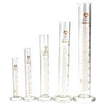 5-Piece Glass Measuring Cylinder Set for Labs