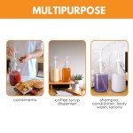 Clear Glass Laundry Detergent Dispenser with Pump
