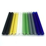 Colorful 12-Piece Reusable Glass Tube Set