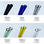Colorful 12-Piece Reusable Glass Tube Set
