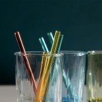 Colorful 12-Piece Reusable Glass Tube Set