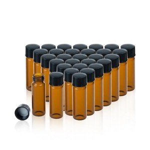 20 Pack of 4ml Amber Glass Sample Vials