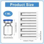 20 Pcs 1ml Sterile Empty Vials with Labels