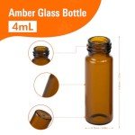 20 Pack of 4ml Amber Glass Sample Vials