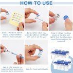 20 Pcs 1ml Sterile Empty Vials with Labels
