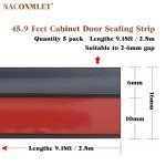 9.8 Ft Door Seal Strip Weather Stripping (Gray)