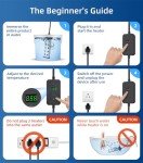 Portable Immersion Water Heater with Thermostat Control