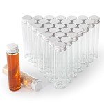 BKMAMLAB 60ml Clear Glass Vials with Screw Caps