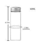 BKMAMLAB 60ml Clear Glass Vials with Screw Caps
